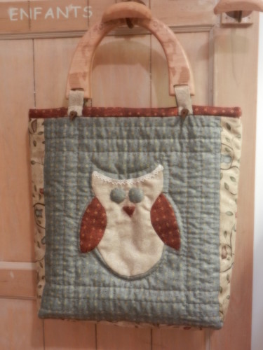 patron patchwork hibou
