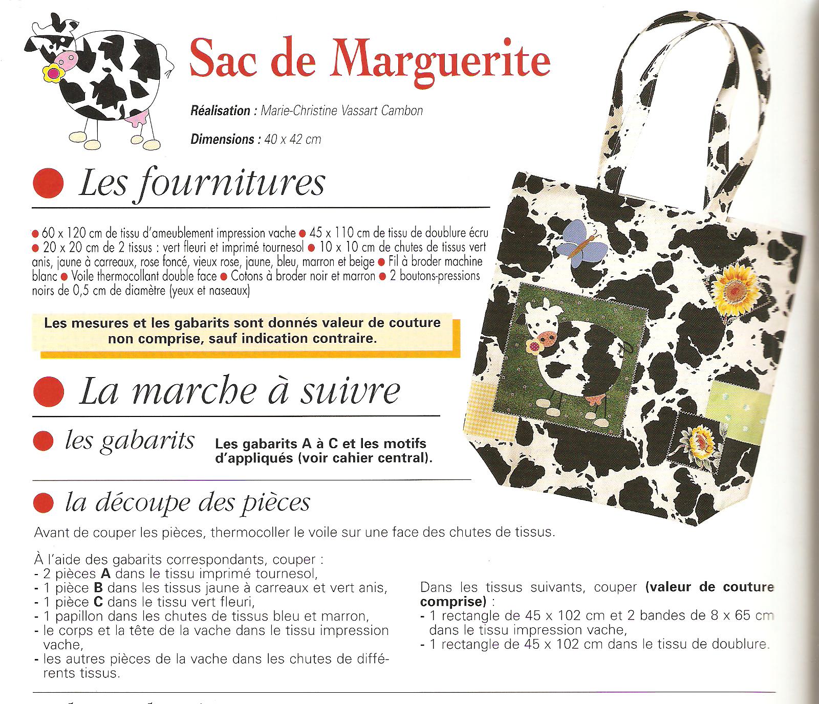 patron vache patchwork