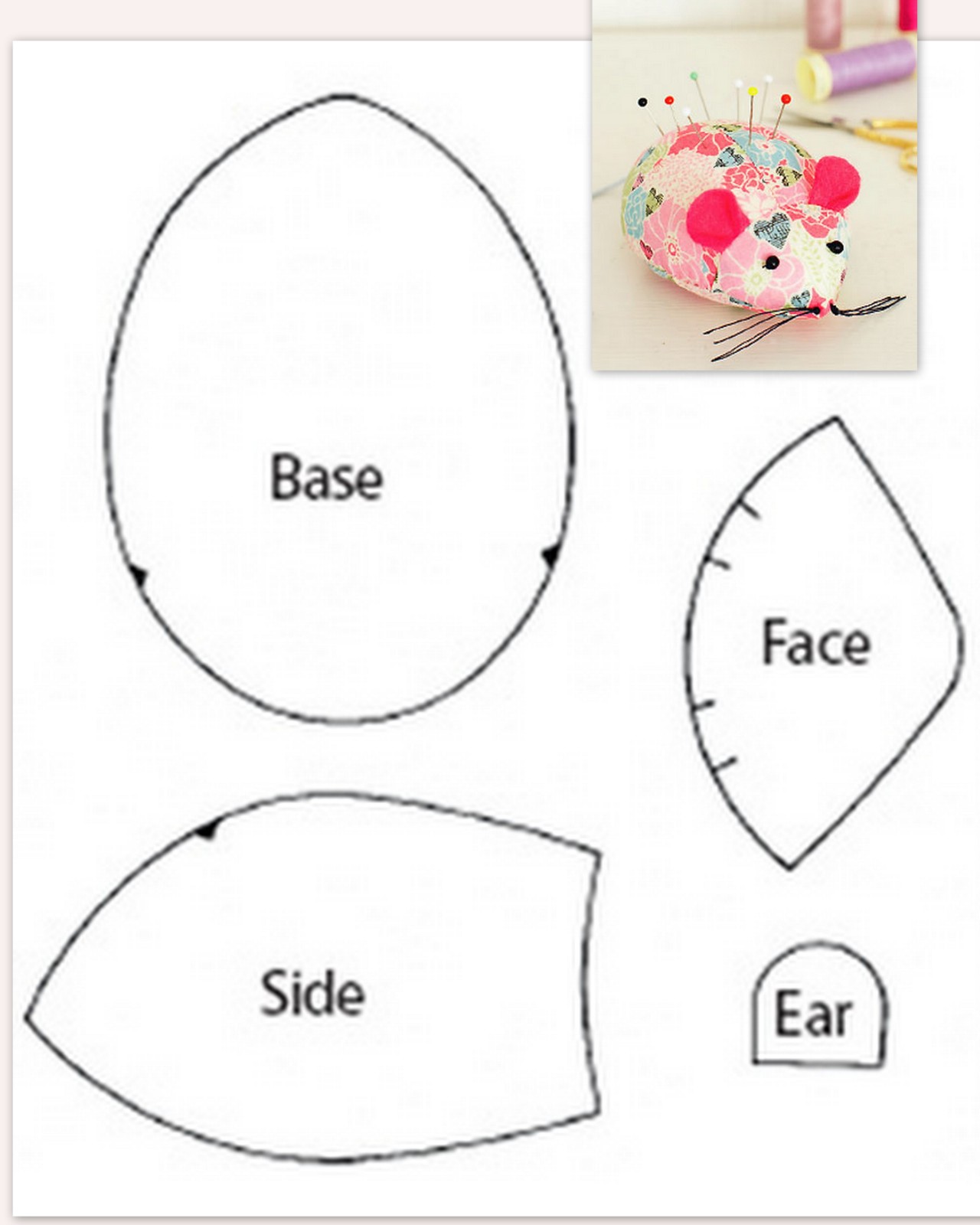 patron souris patchwork
