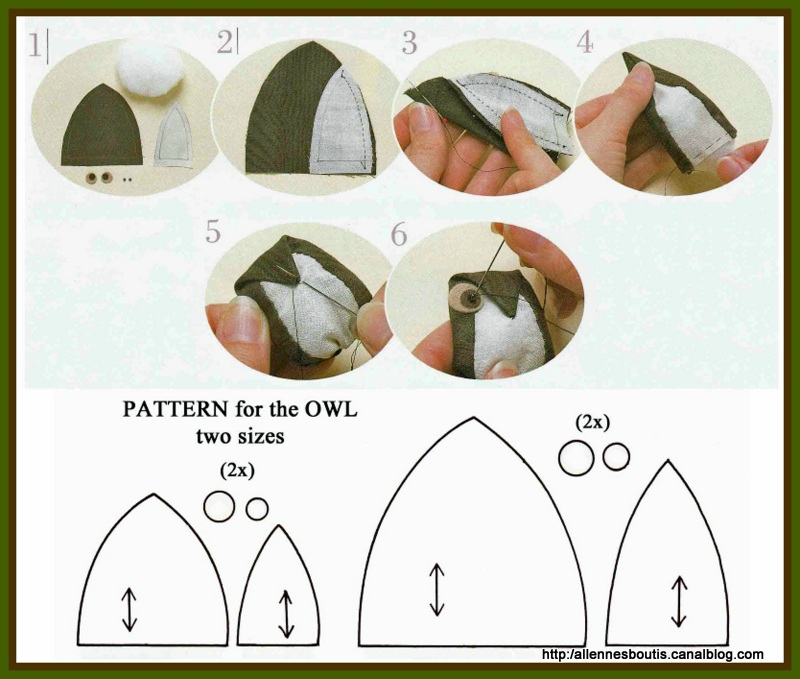 patron chouette patchwork