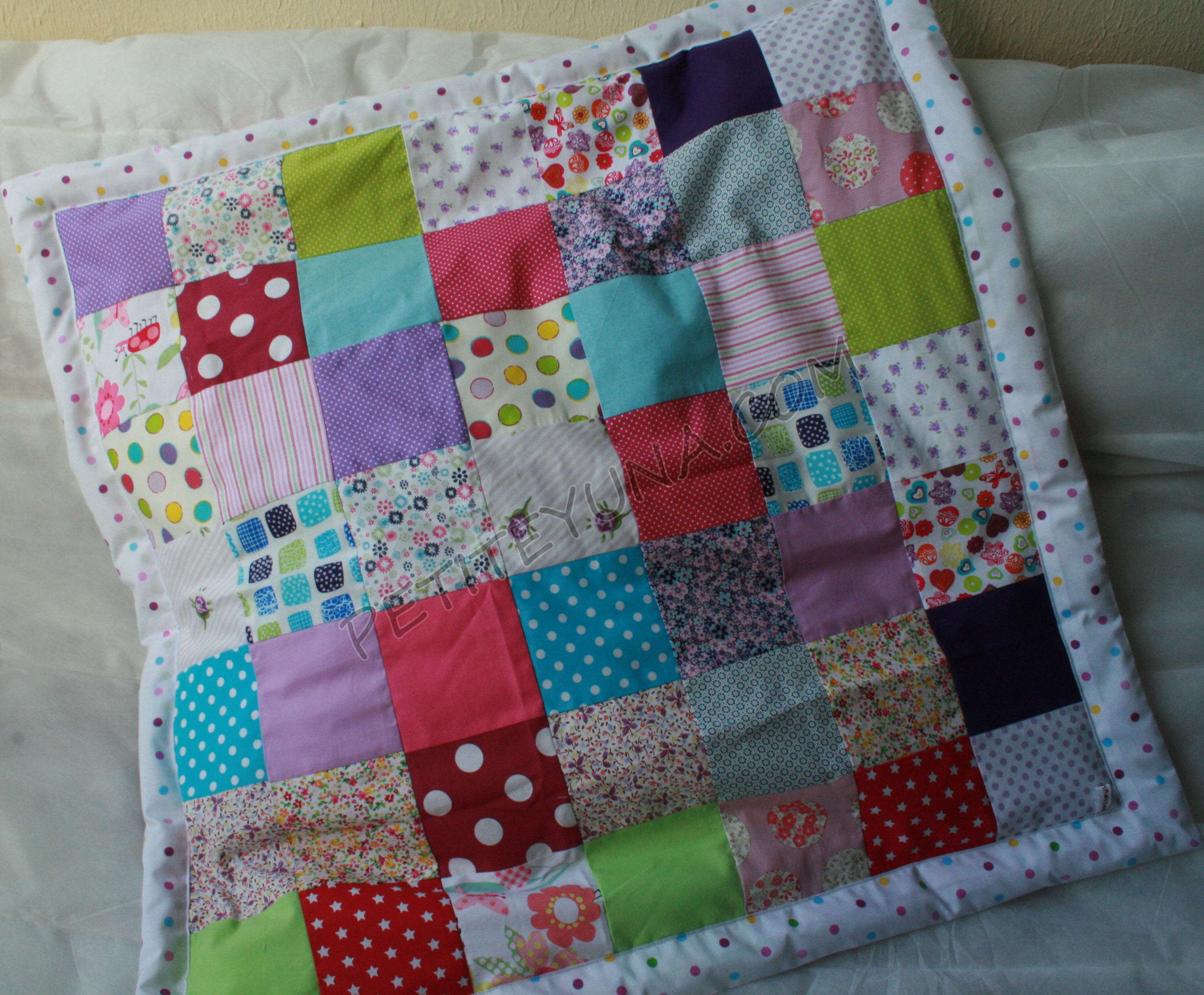 patron couverture patchwork tissu