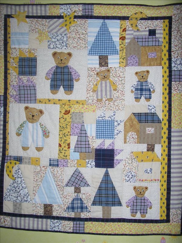 patron gratuit ours patchwork
