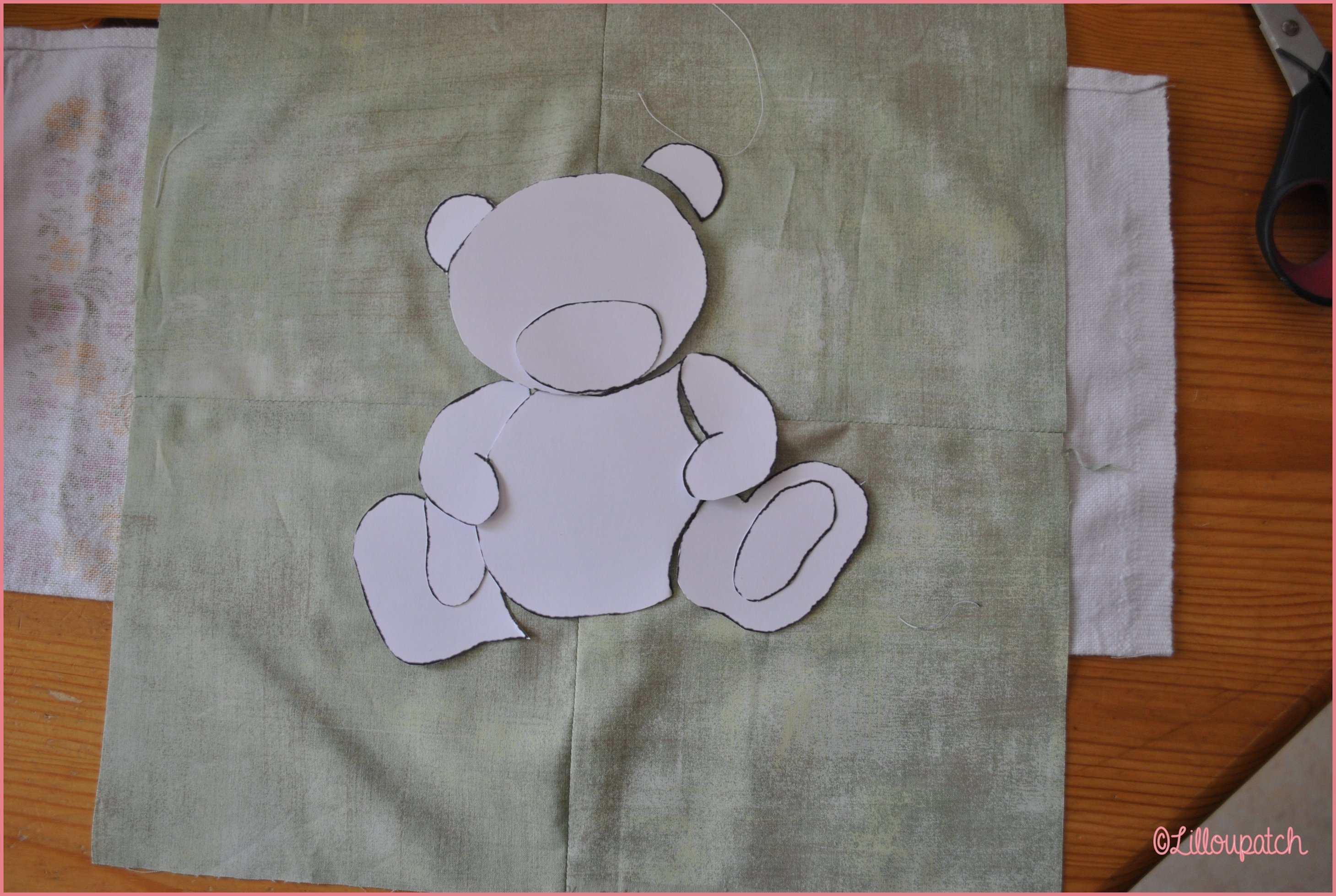 patron gratuit ours patchwork
